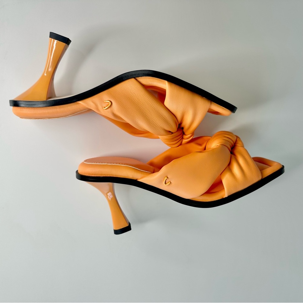 Circus Sam Edelman Sim Orange Square Toe Heel Sandal - Picture 6 of 13